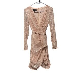 Sequin Wrap Dress